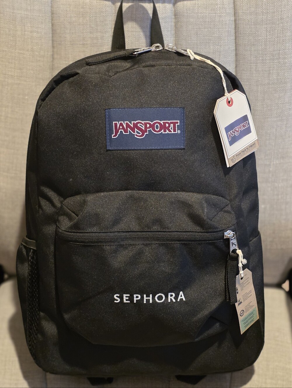 Jansport Black Backpack with White Sephora Logo (Limited Edition)